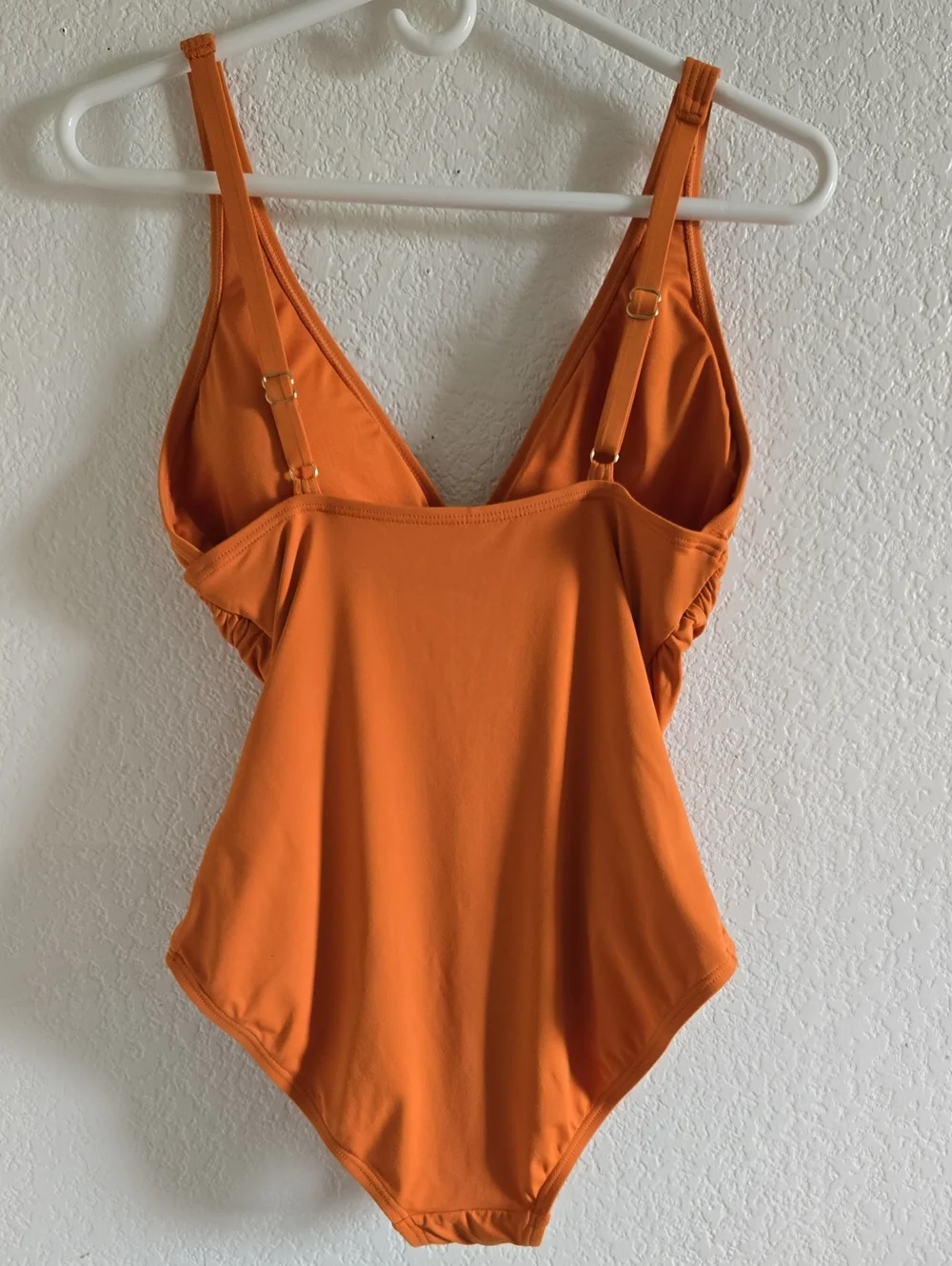 Michael Kors Orange One-Piece Swimsuit with Front Ring Accent